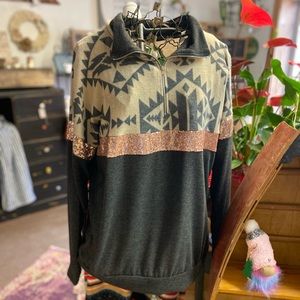 Aztec sequin sweater